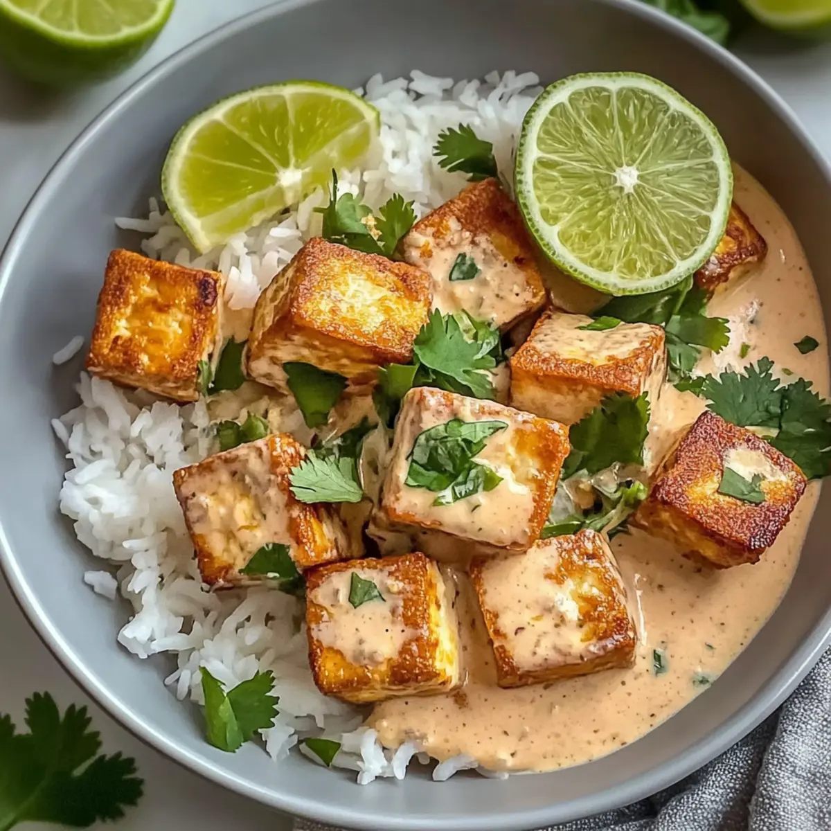 Kokosnuss-Limetten-Tofu für tropischen Genuss
