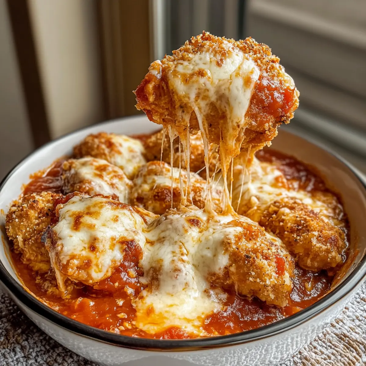 Hüttenkäse Hähnchen Parm Bowl für einen schnellen Genuss