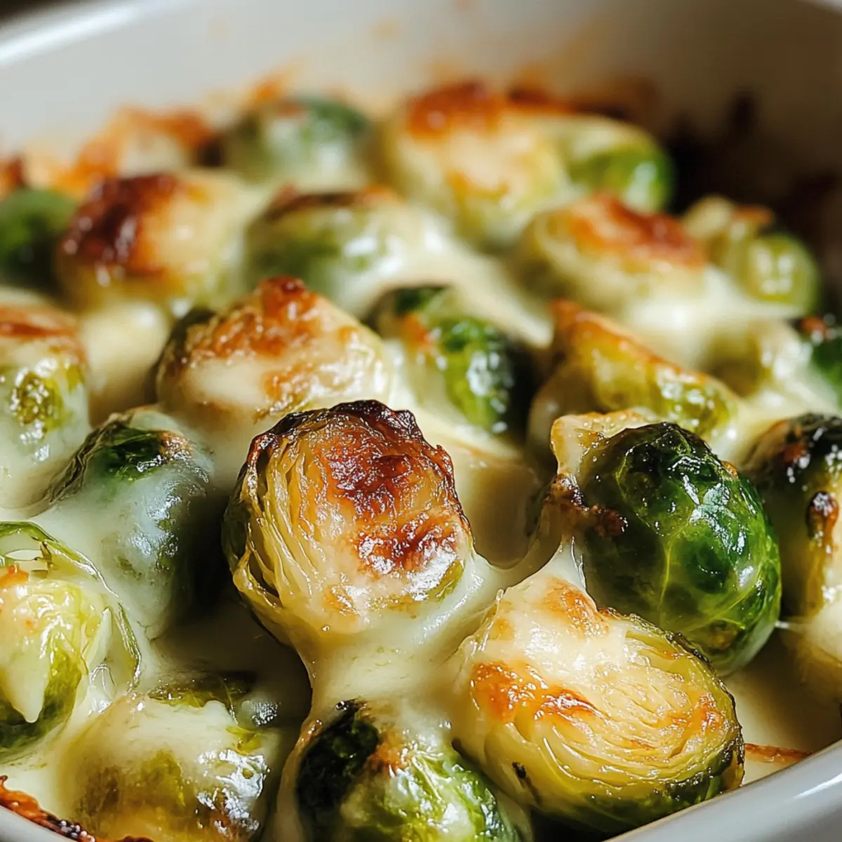 Cremige gebackene Rosenkohl für glückliche Gaumen