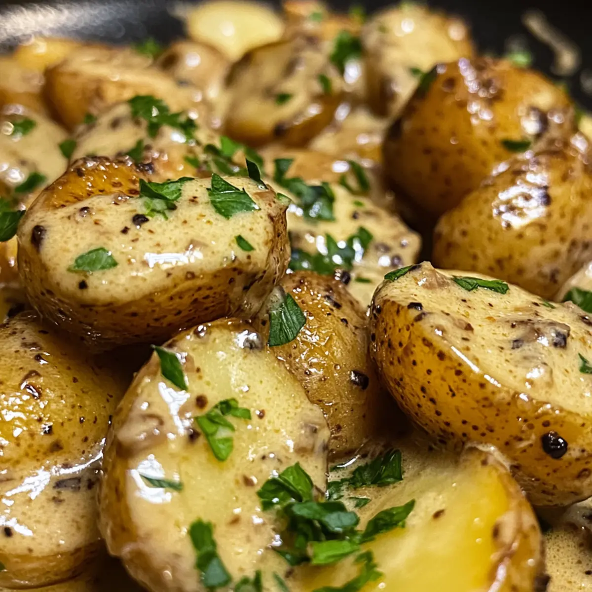 Cremige Knoblauchsauce Baby-Kartoffeln für jeden Anlass