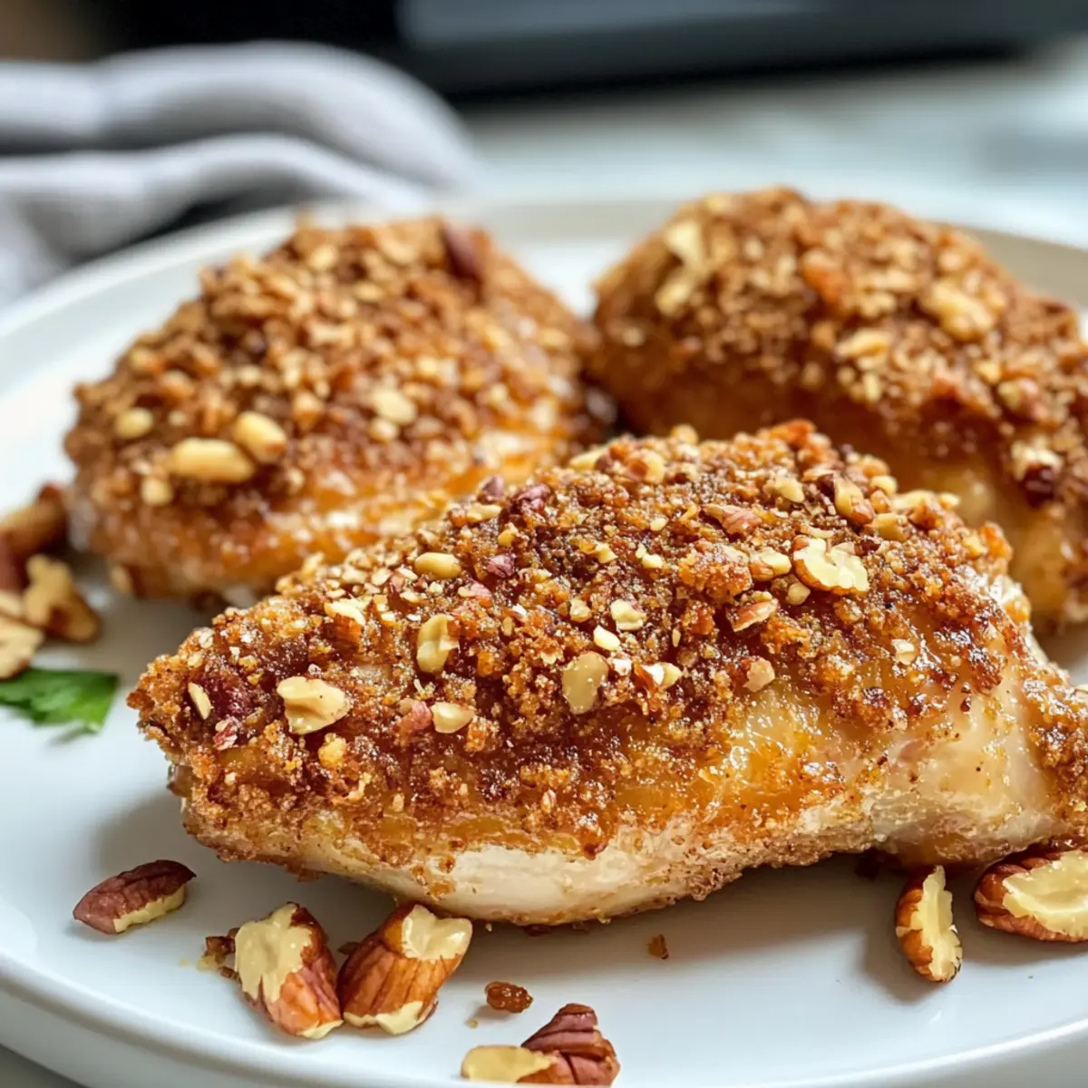 Knuspriges Pekannuss-Crunch Hühnchen für jeden Tag