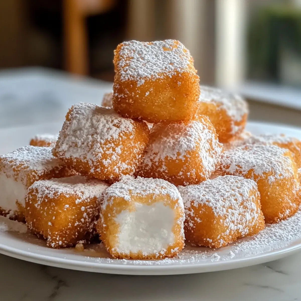 Frittierte Marshmallows für süße Genüsse