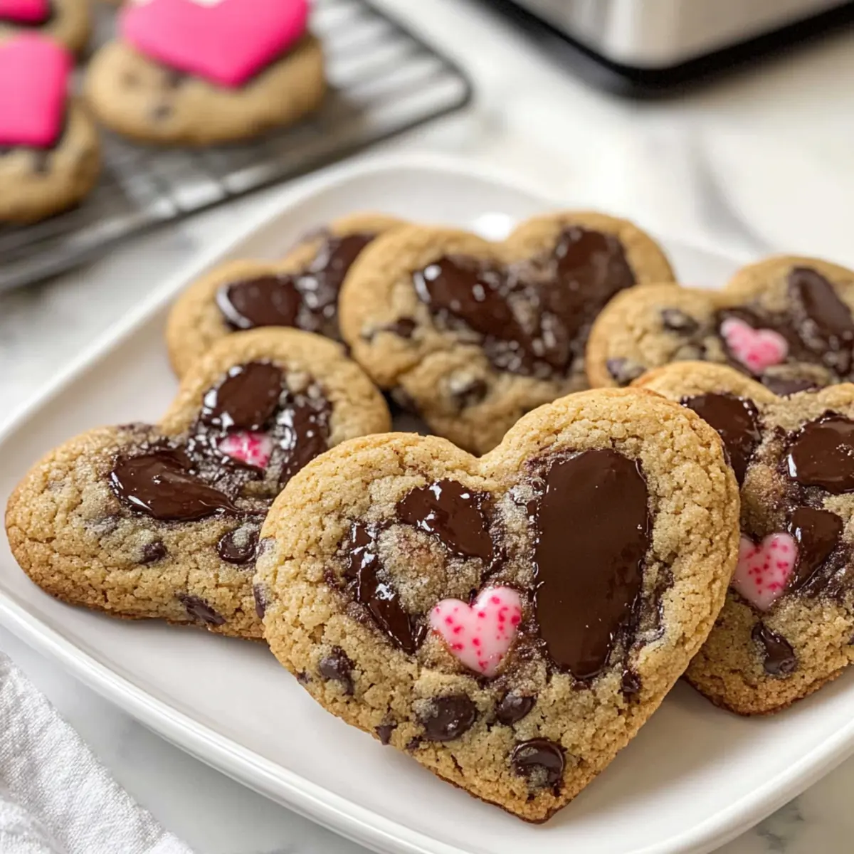Herzförmige Schokoladenkekse in 30 Minuten selbstgemacht