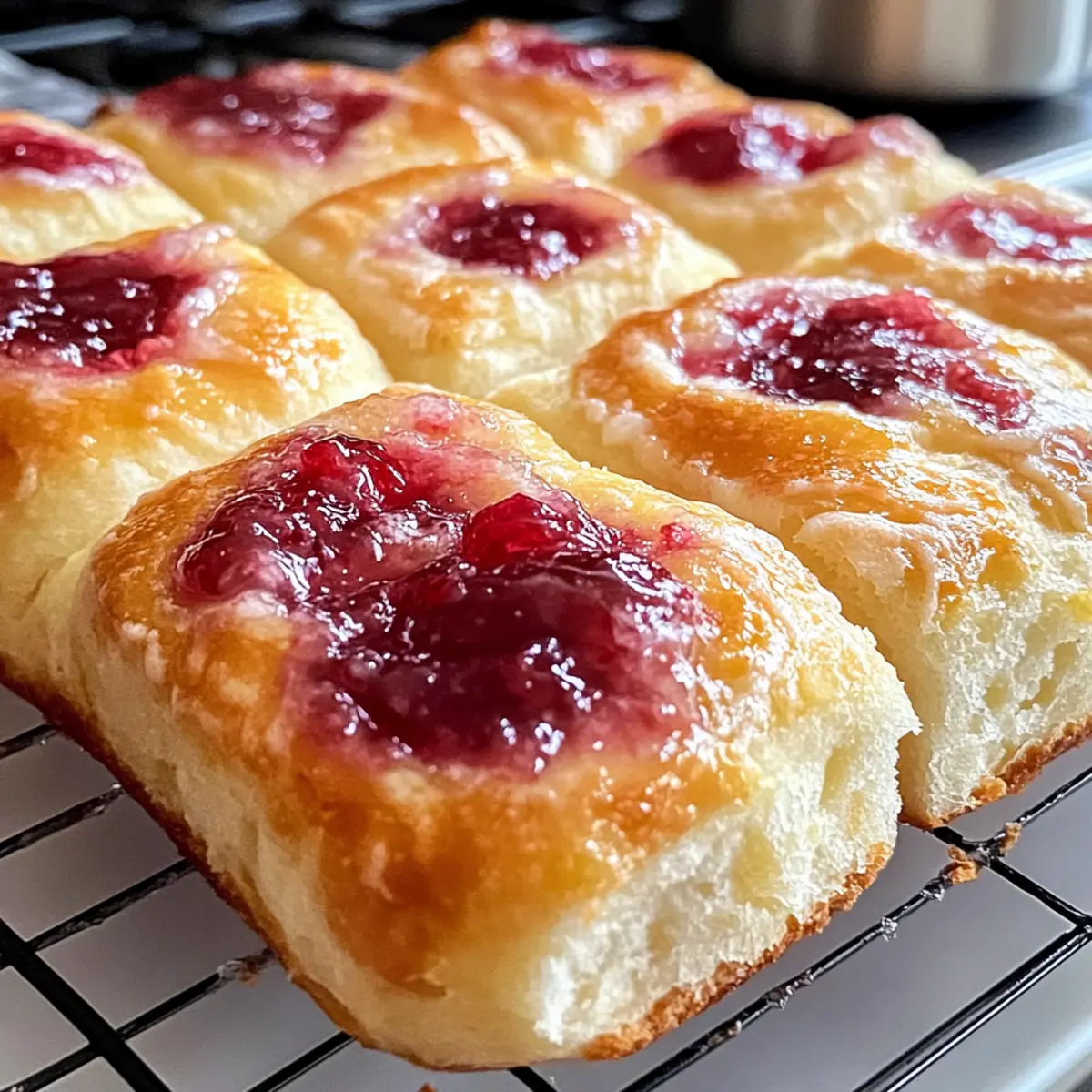 Hausgemachte Marmelade Donut Focaccia für dein Brunch