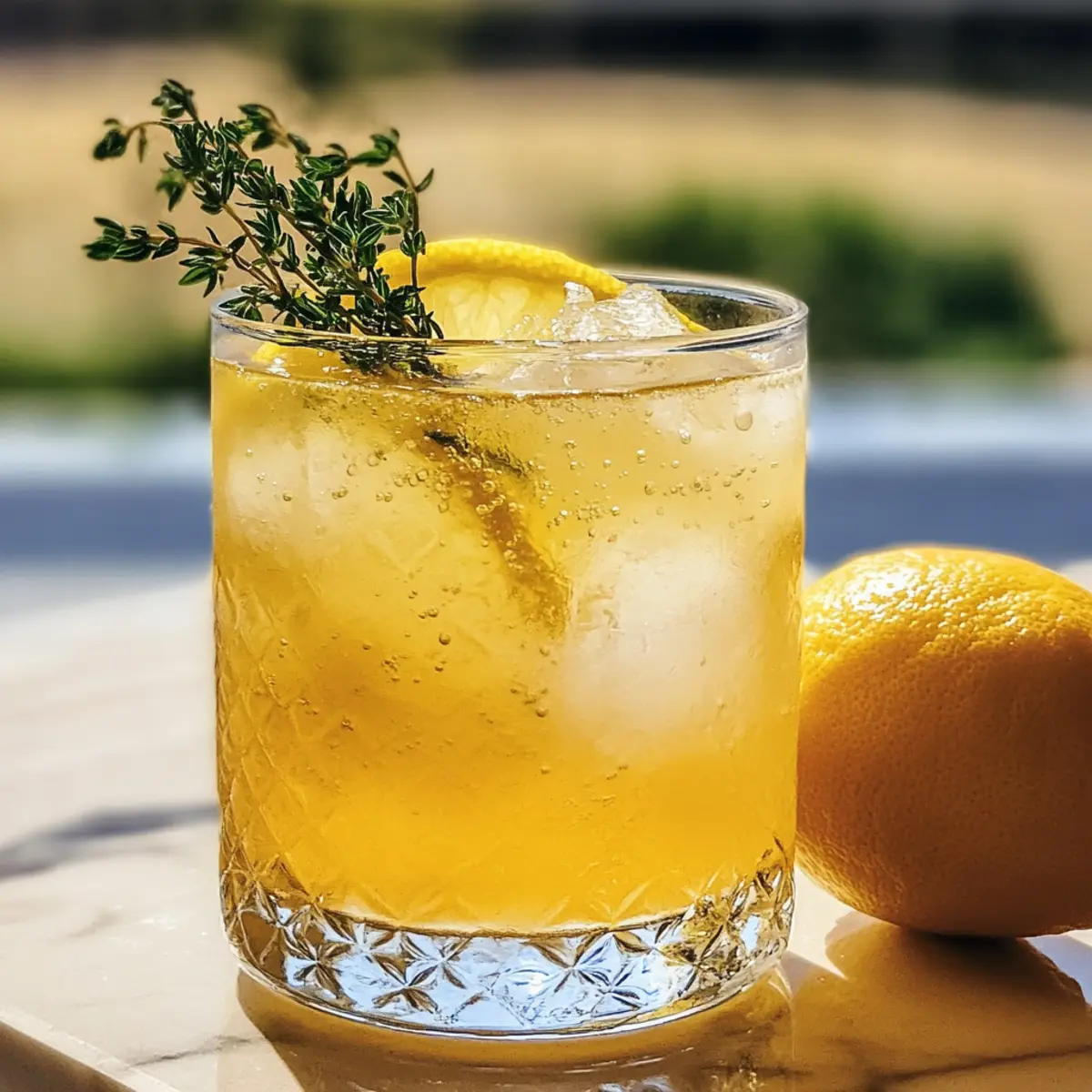 Honig Zitrone Thymian Erfrischer für heiße Tage