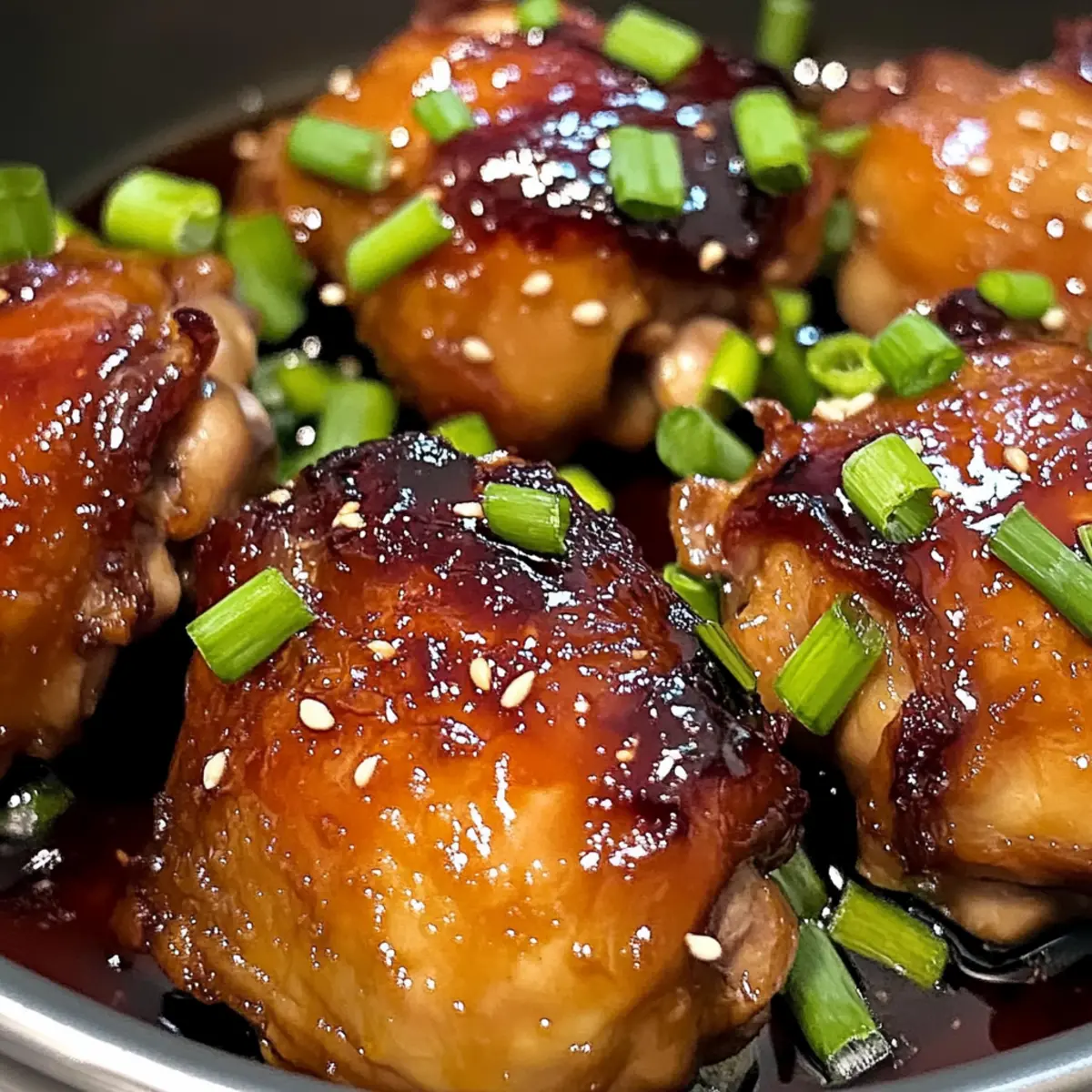 Honig Soja Gebackene Hähnchenkeulen für Schnell Genuss