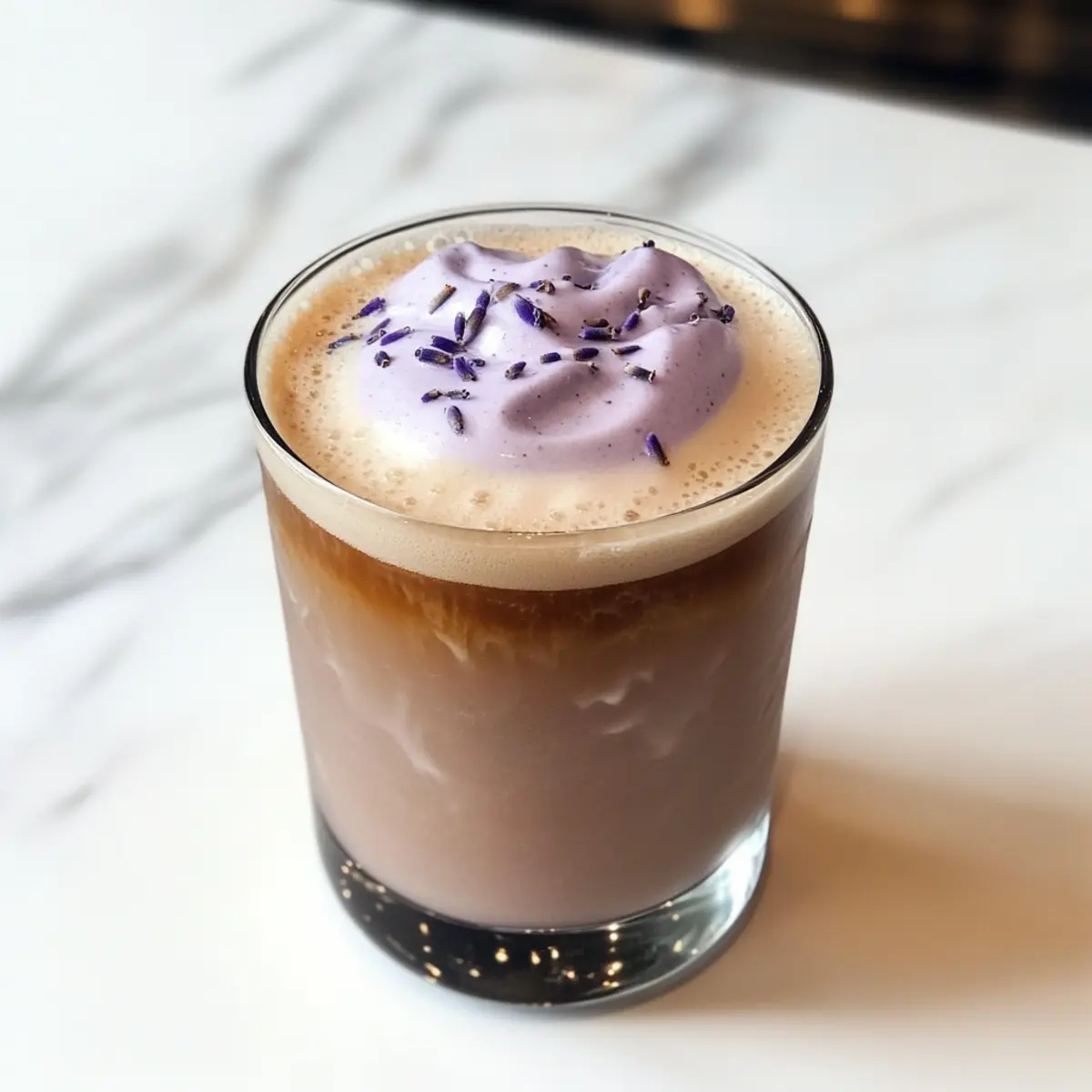 Lavendel Vanille Kalter Schaum für deine Drinks