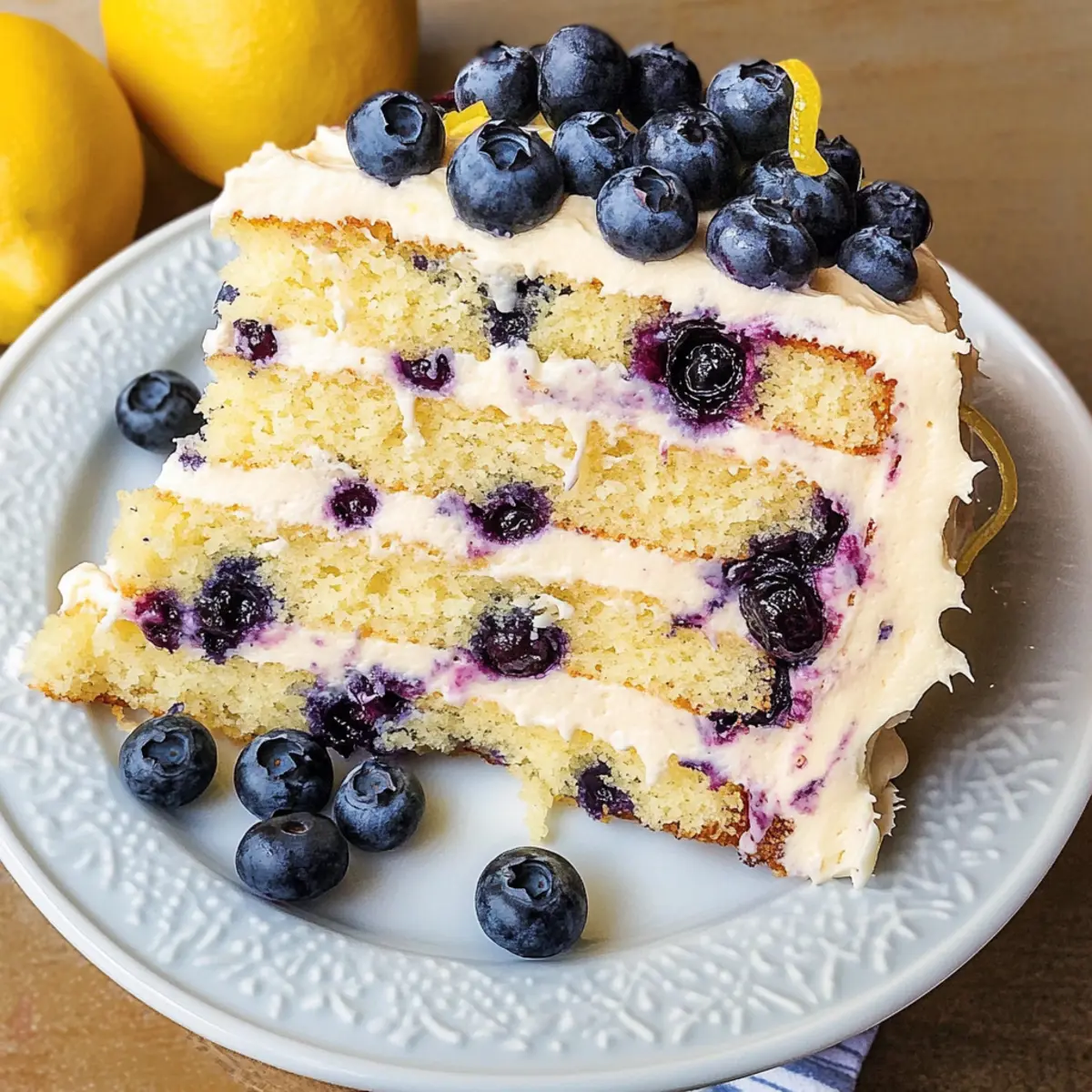 Zitronen-Heidelbeer-Kuchen für den perfekten Sommer