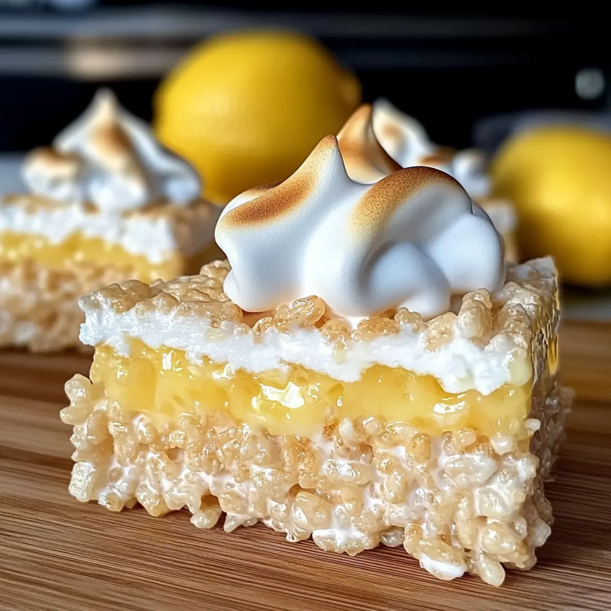 Zitronen-Baiser-Reis-Krispie-Leckereien genießen