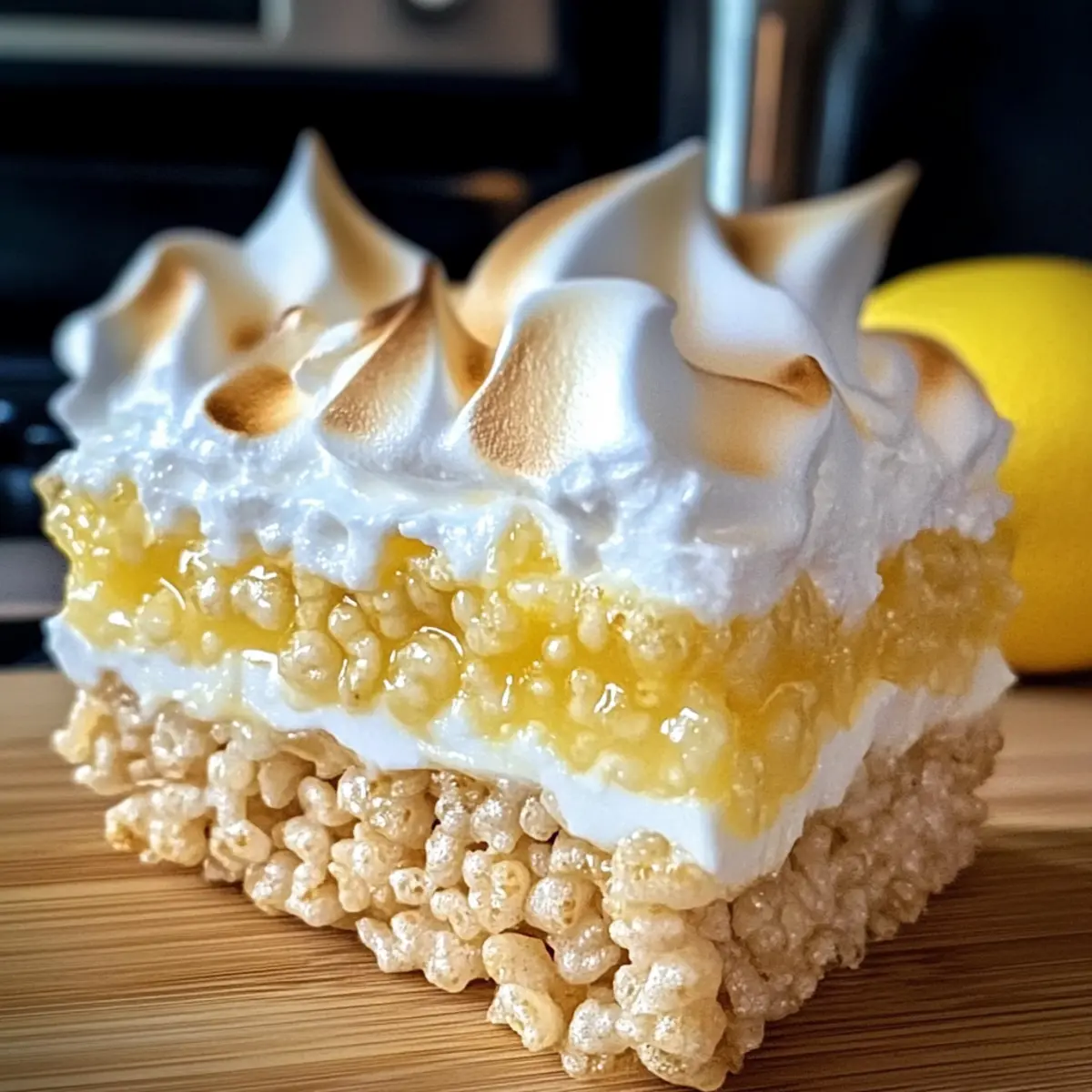 Zitronen-Baiser-Reis-Krispie-Leckereien leicht gemacht