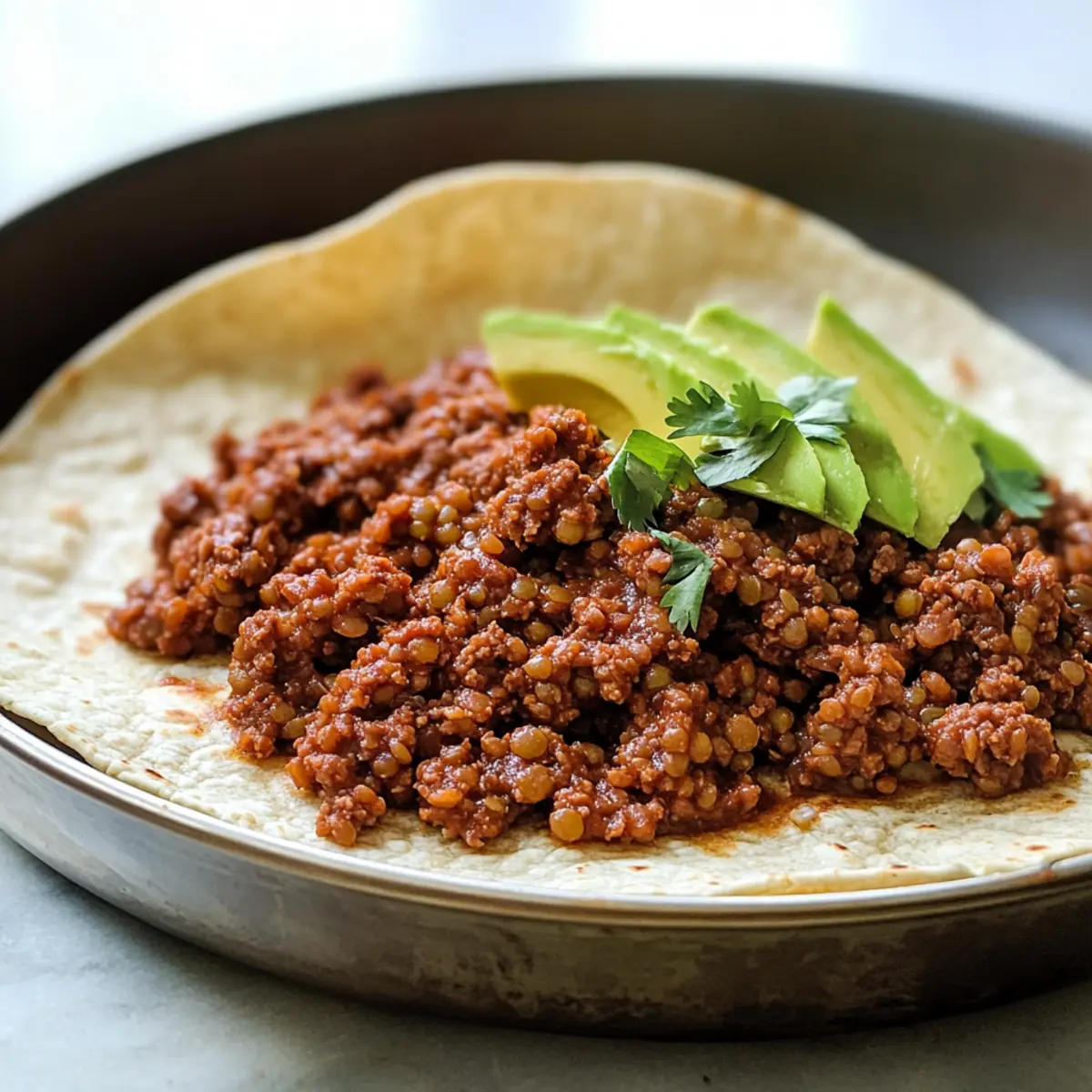 Leckeres Linsen Taco Fleisch für Veggie-Liebhaber