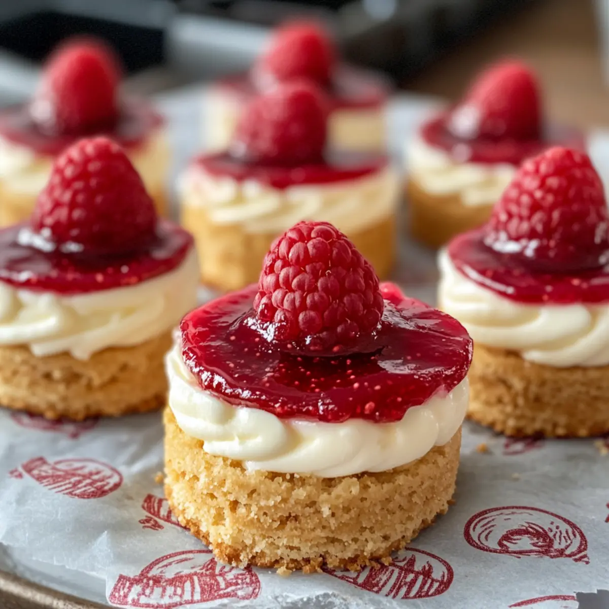 Mini Jammie Dodger Käsekuchen: Ein no-bake Genuss