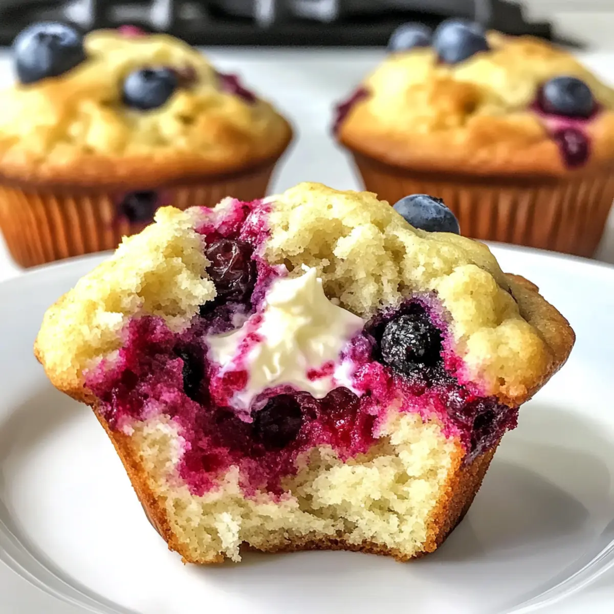 Feuchte Beeren Frischkäse Muffins für den perfekten Start