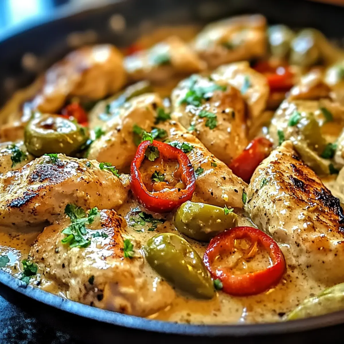 Köstliche Pepperoncini Hähnchen Pfanne in 30 Minuten