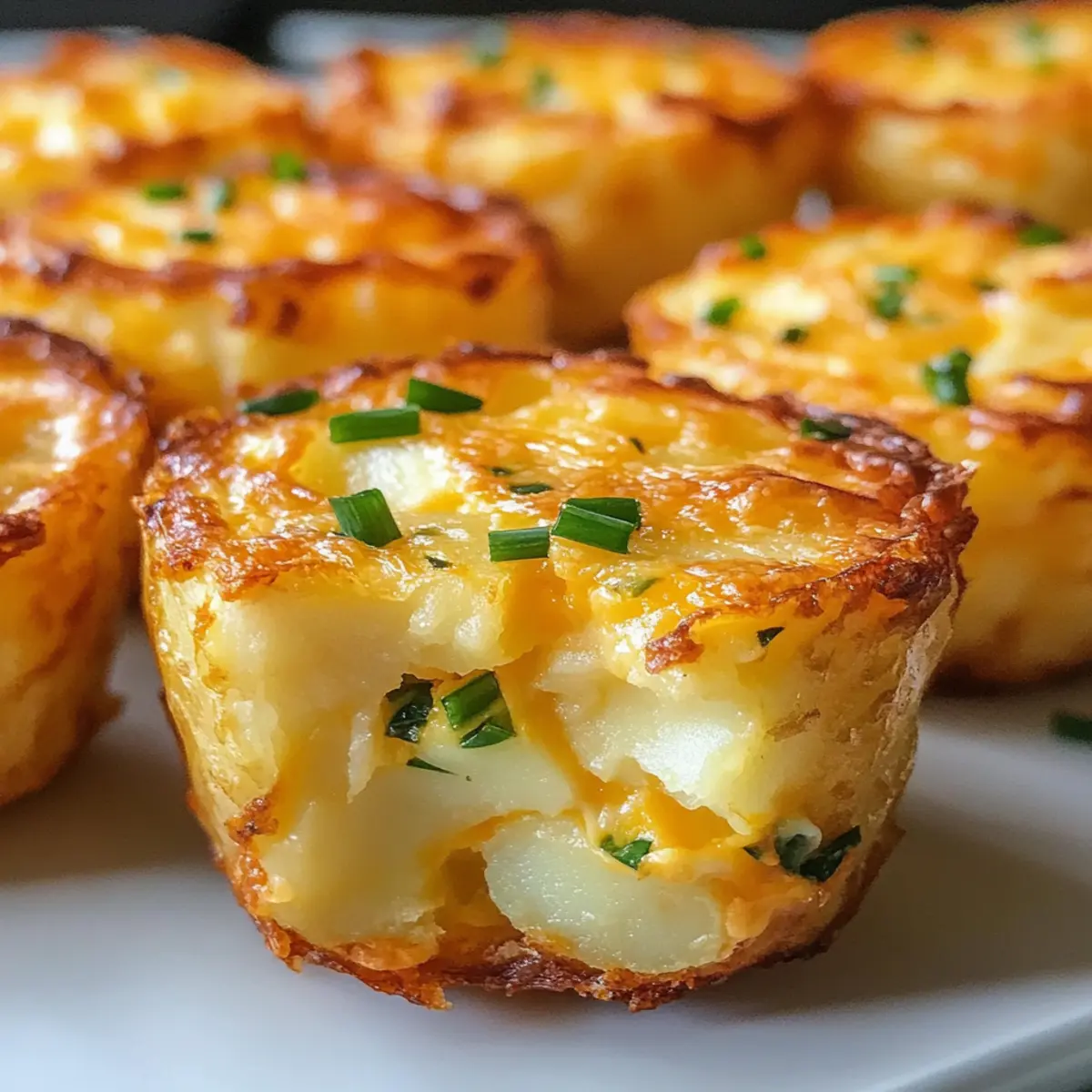 Kartoffel Cheddar und Schnittlauch Aufläufe selber machen