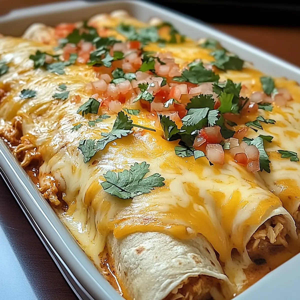 Käse-Hühnchen-Enchiladas für Familie und Freunde