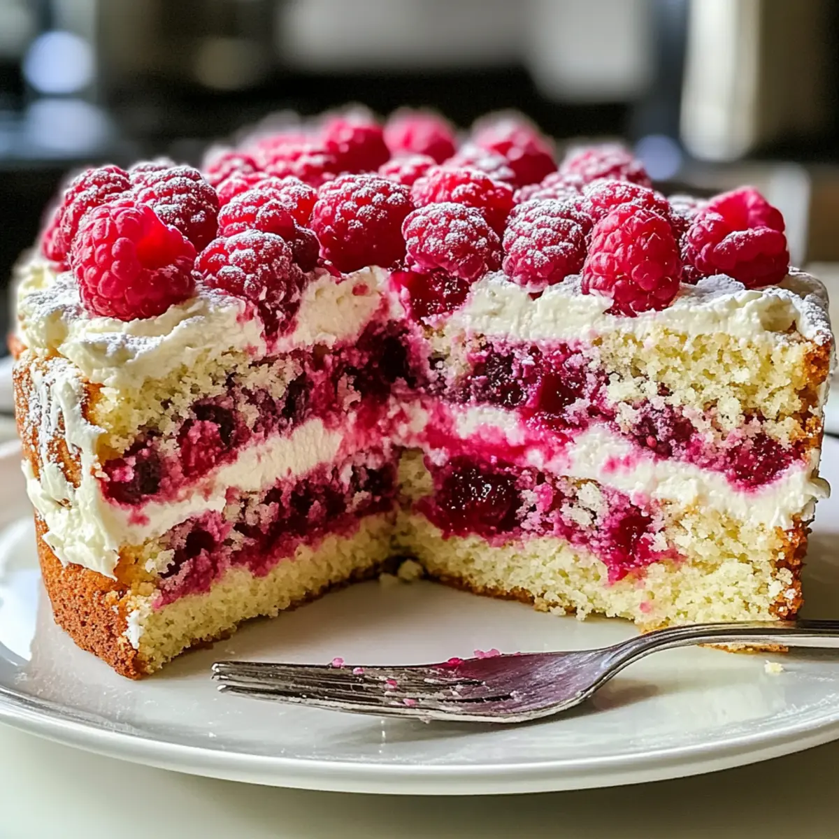 Himbeer-Frischkäse-Kaffeekuchen für Genießer