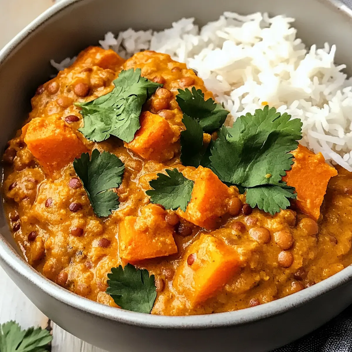 Rote Linsen-Curry mit Süßkartoffeln für jede Küche
