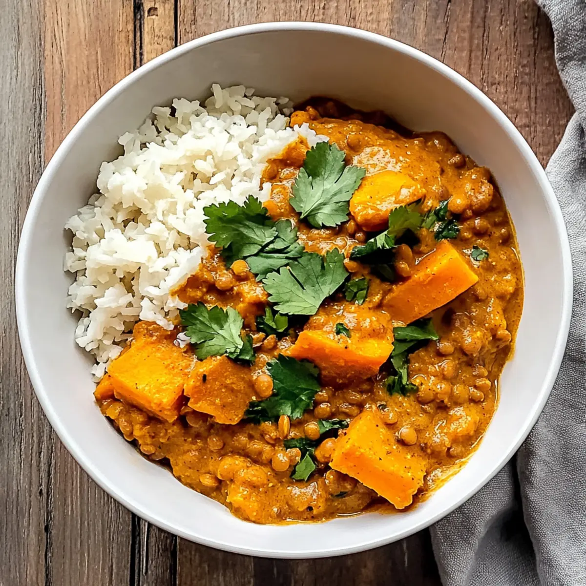 Rote Linsen-Curry mit Süßkartoffeln – Vegane Wohltat