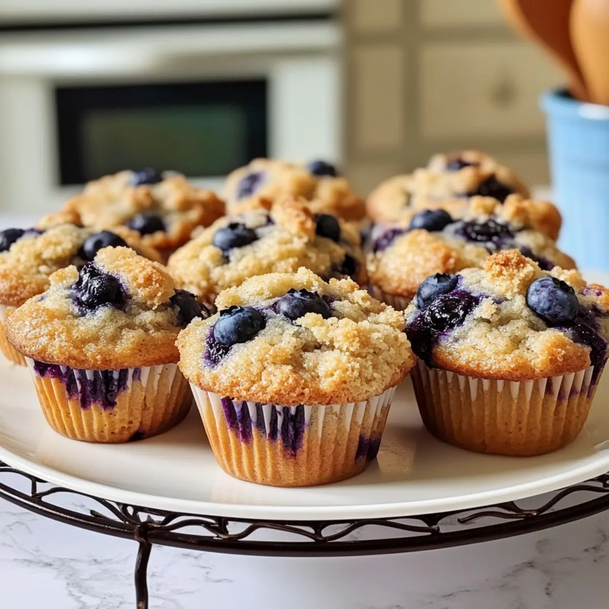 Sauerteig Blaubeermuffins mit saftiger Füllung