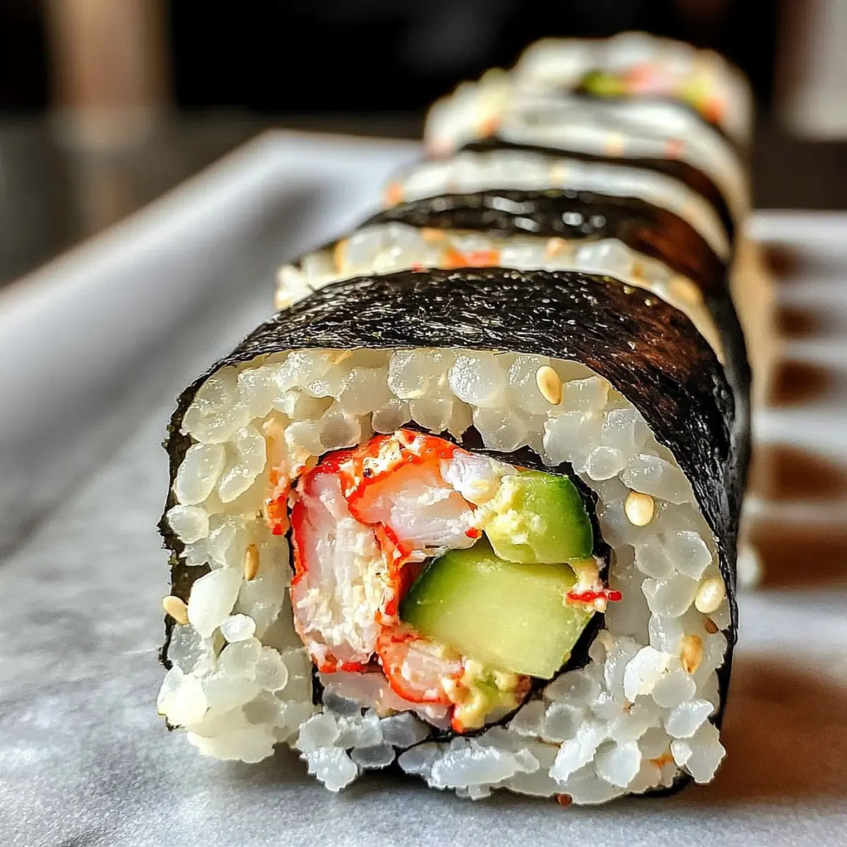 Scharfer Krabbenroll (Kani Maki) Sushi ganz einfach machen