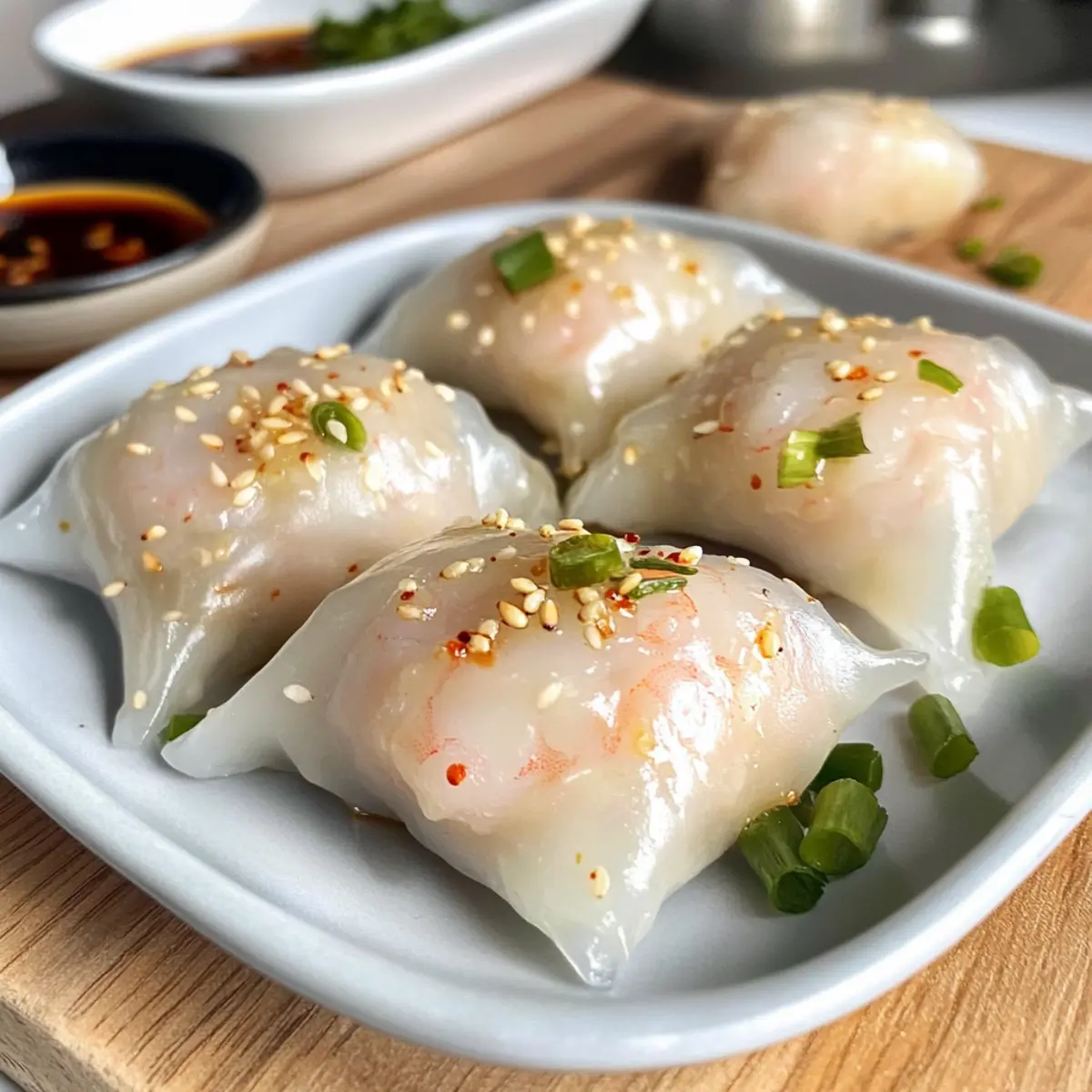 Dampfnudeln mit Reisnudel und Garnelen genussvoll selbstgemacht