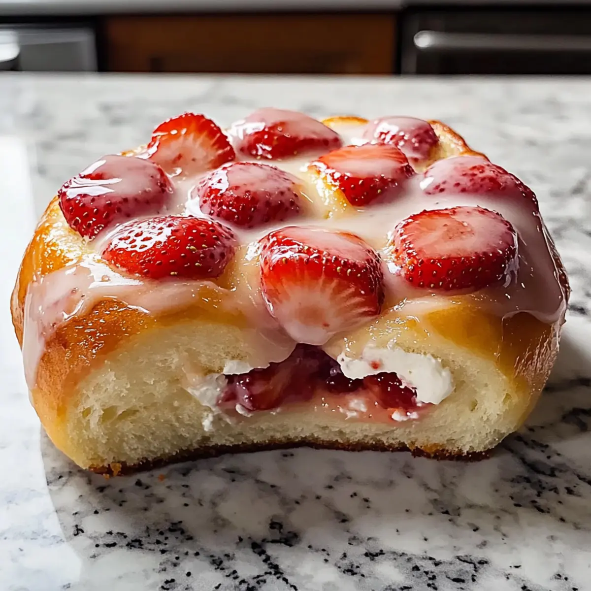 Erdbeer-Süßbrötchen mit cremiger Füllung