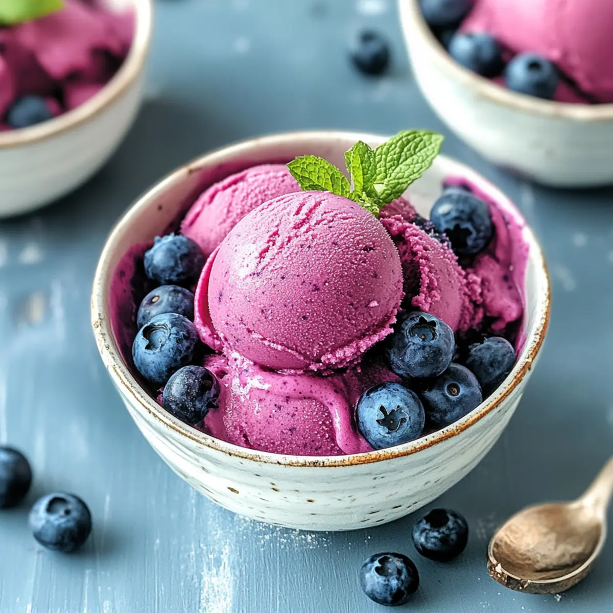Blaubeersorbet für heiße Tage genießen