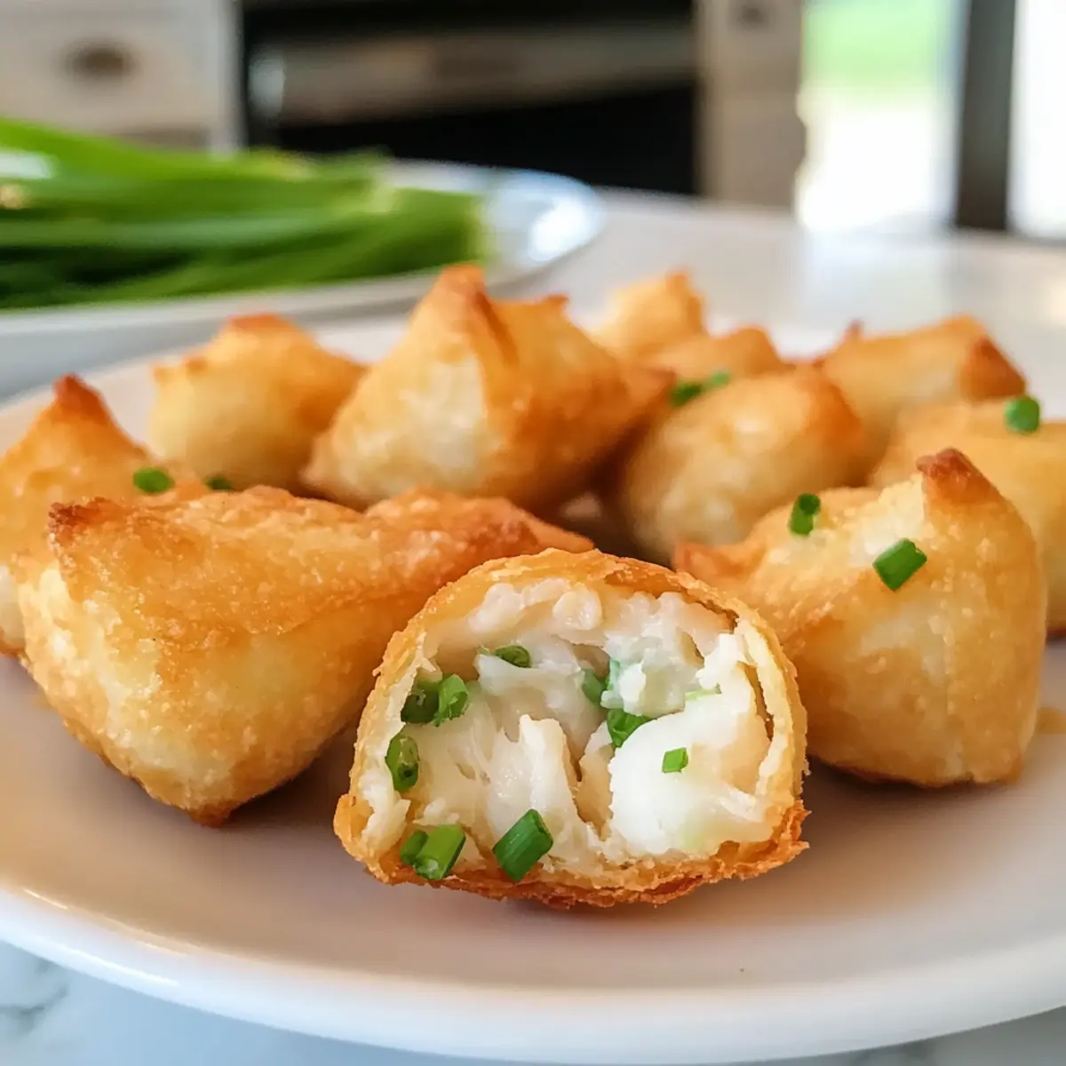 Gebackene Krabben Rangoon Häppchen für jede Party