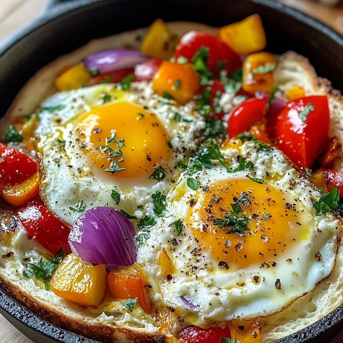 Gebratene Feta-Eier für einen köstlichen Brunch