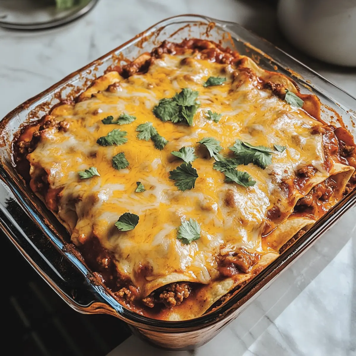 Rindfleisch Enchilada Auflauf für jeden Abend