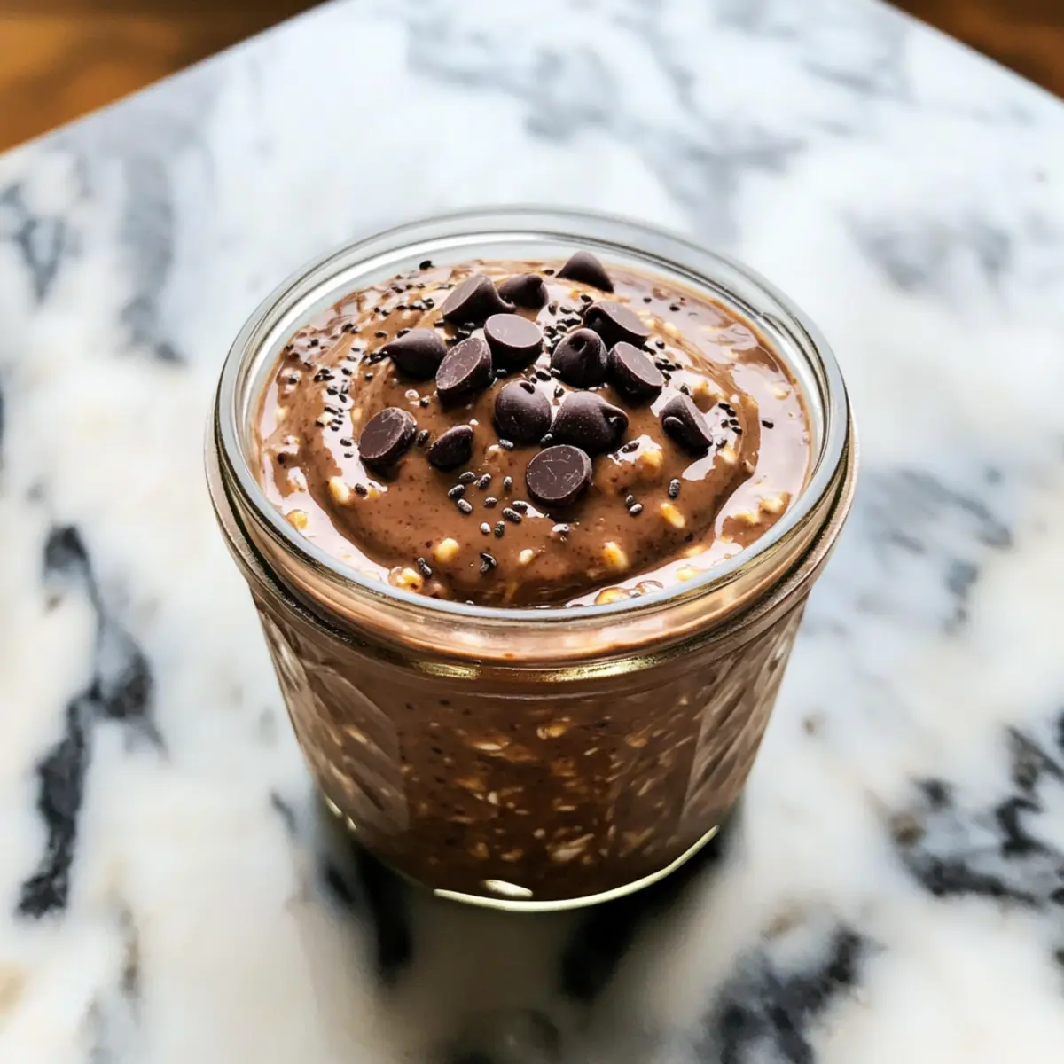 Brownie-Teig Übernacht-Haferflocken für Schoko-Liebhaber