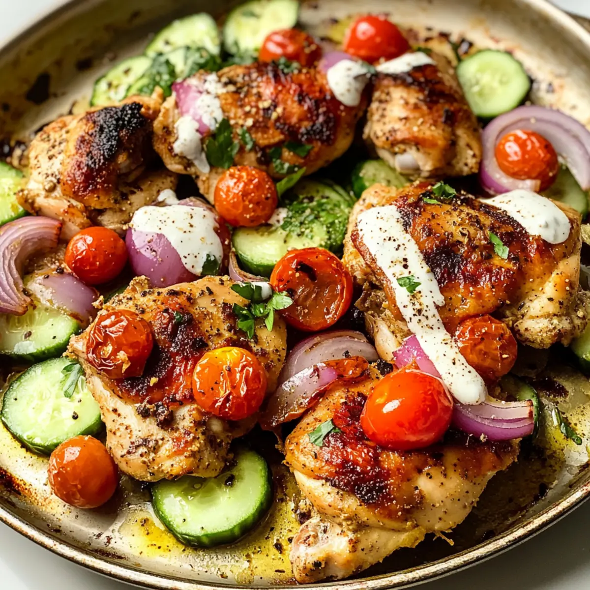 Hähnchen Shawarma Blech-Pfanne Abendessen leicht gemacht