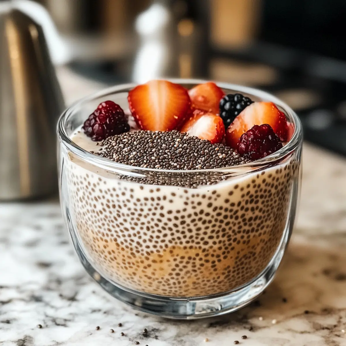 Kaffee Chia Samen Pudding für gesunde Frühstücksmomente