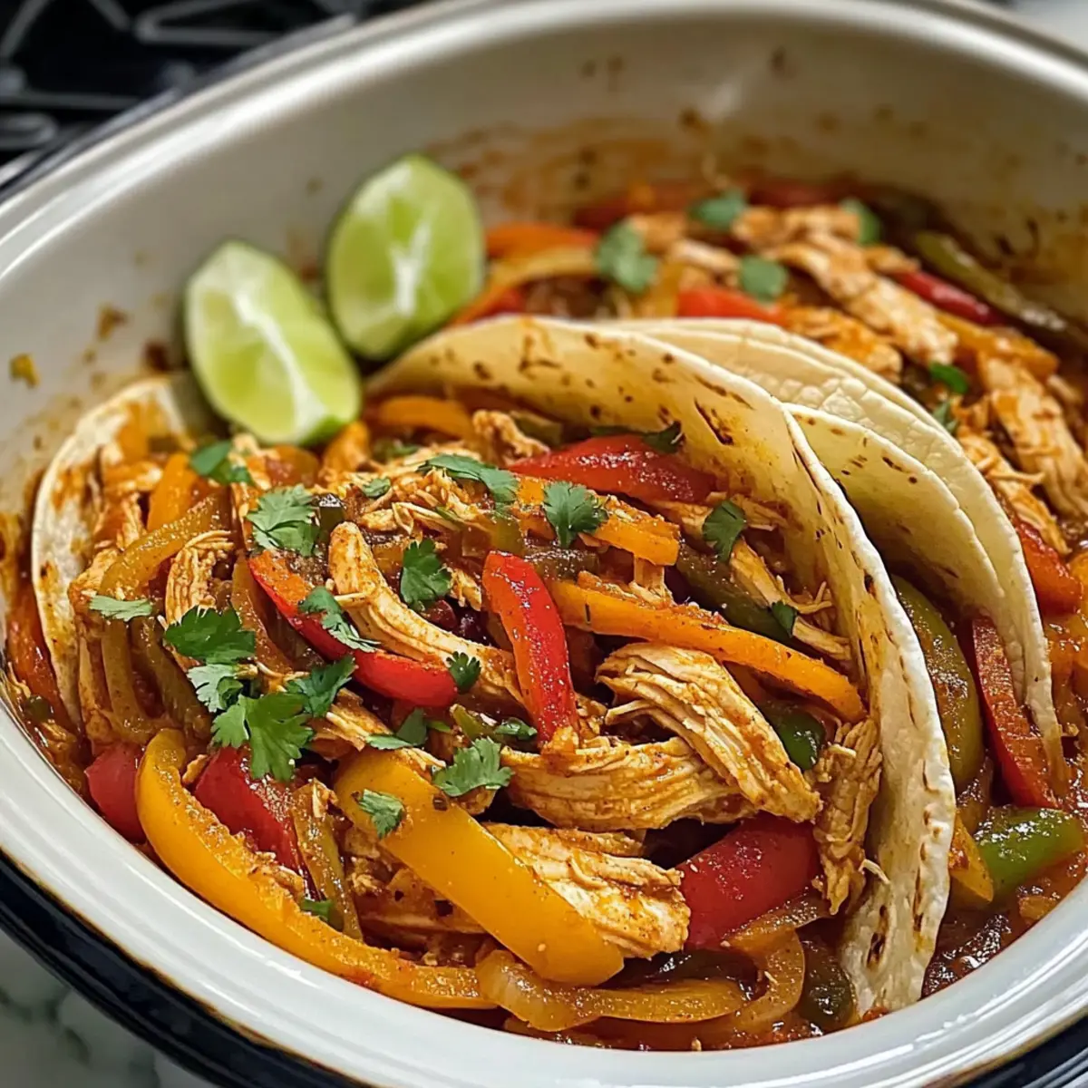 Crockpot Hähnchen Fajitas für stressfreie Abende