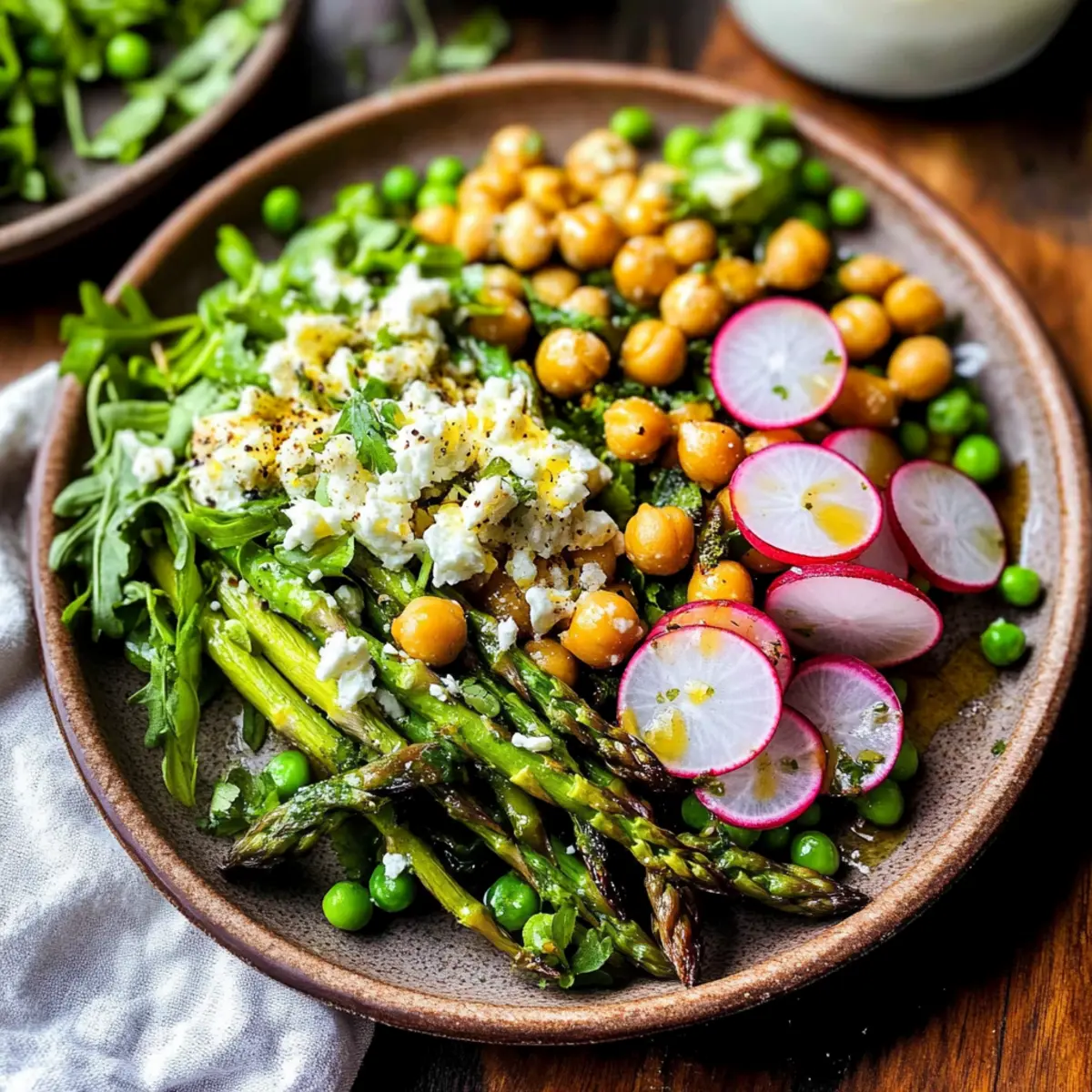 Einfacher Frühlingssalat mit Kichererbsen