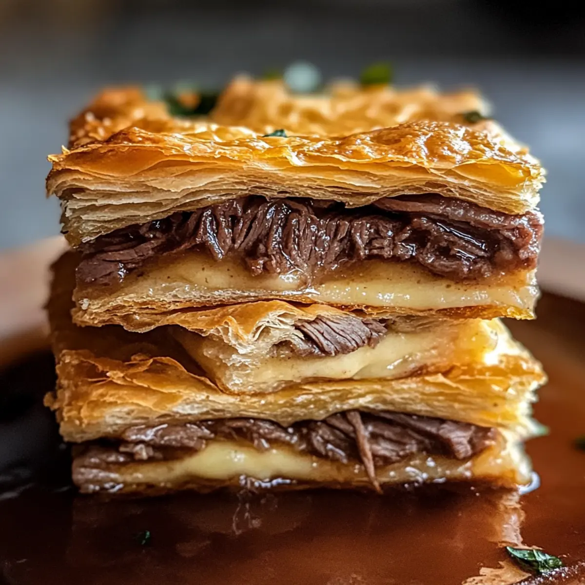 Französische Dip Quadrate: Genießen Sie den Klassiker