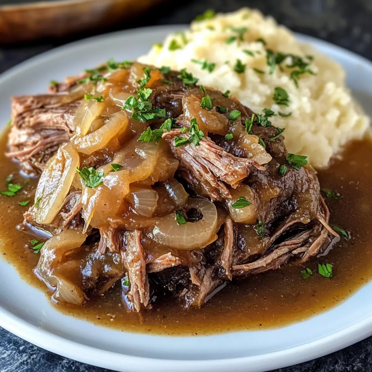 Französischer Zwiebelbraten im Slow Cooker geniessen