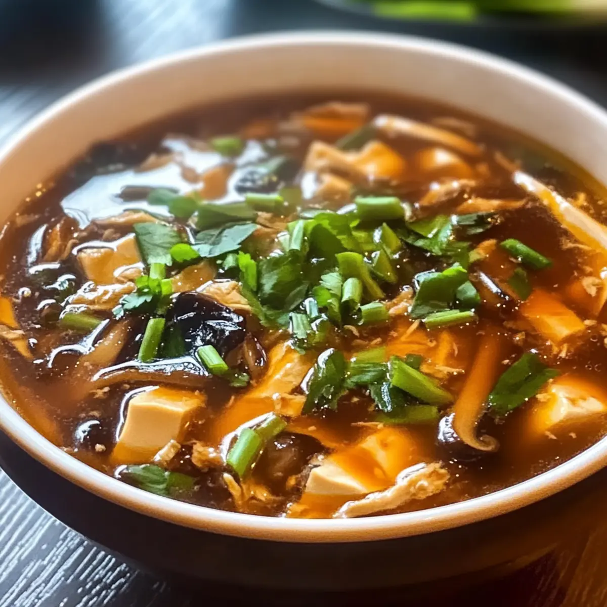 Scharfe und saure Suppe in nur 25 Minuten