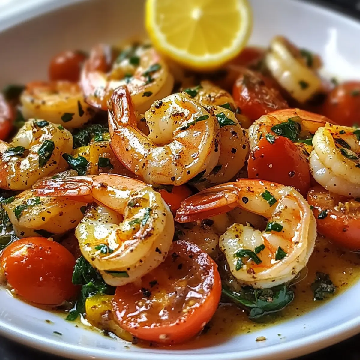 Mittelmeer Garnelen Pfanne mit Zitrus-Knoblauch Sauce