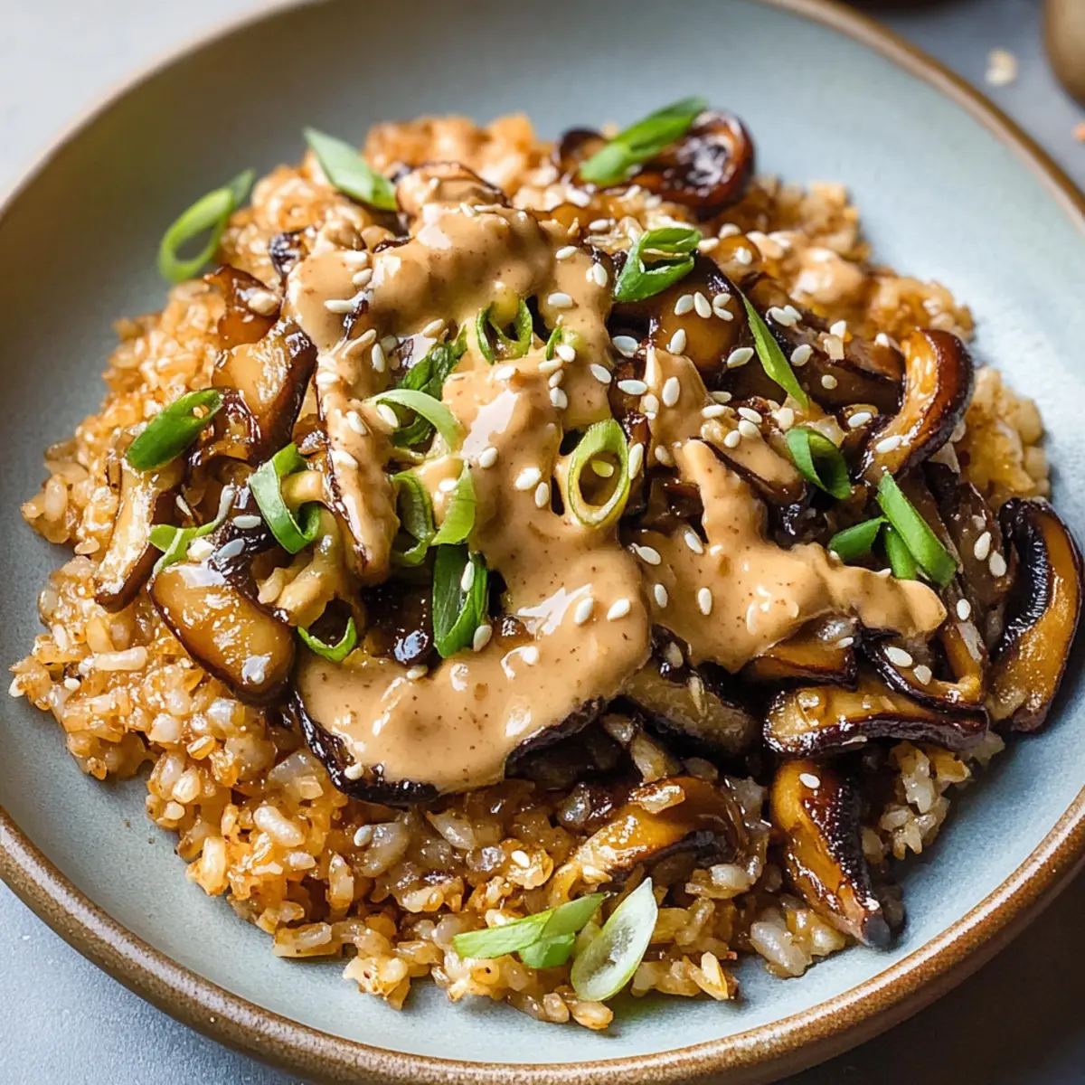 Miso-Pilz-Crispy-Reis für ein herzhaftes Abendessen
