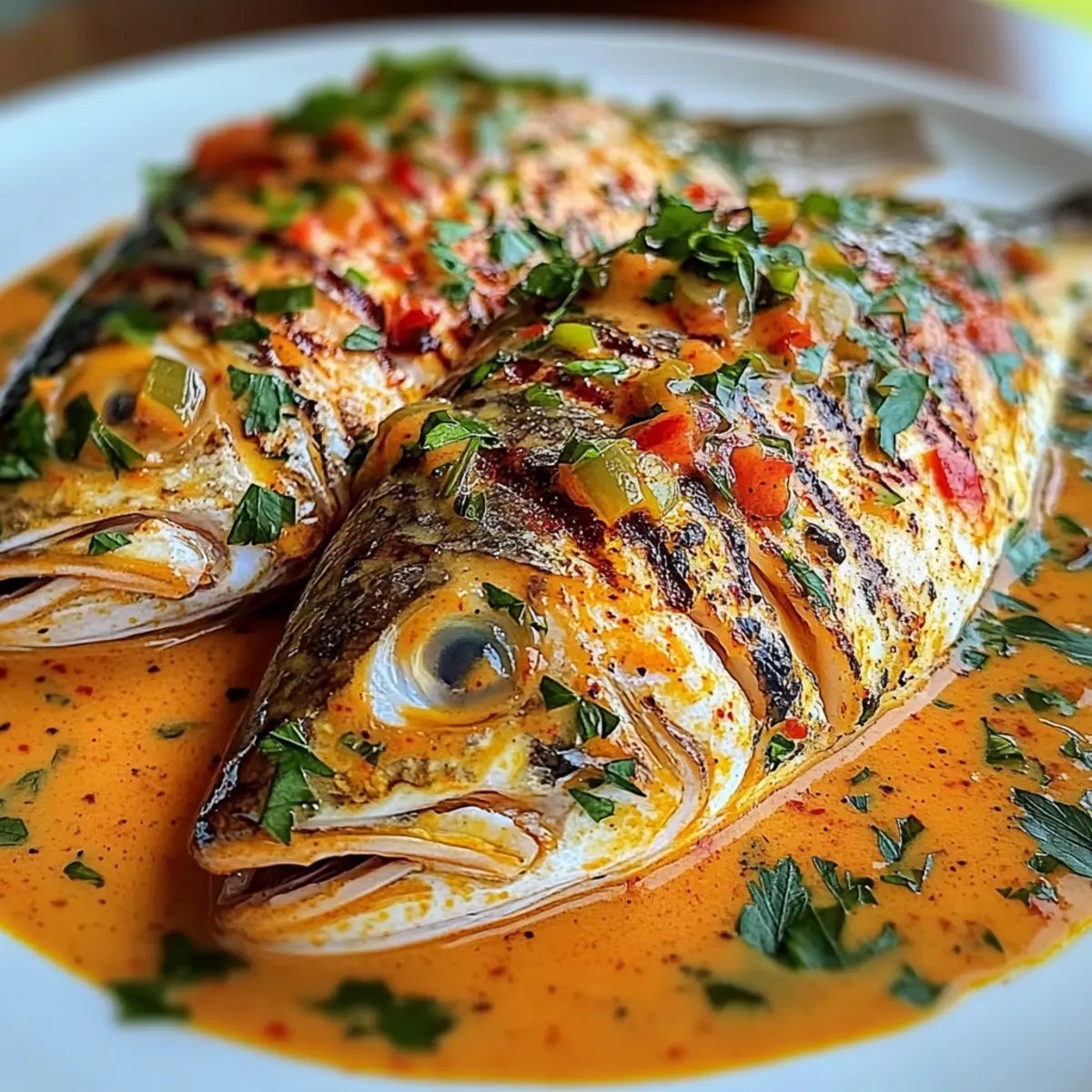 Rotbarsch mit cremiger kreolischer Soße genießen