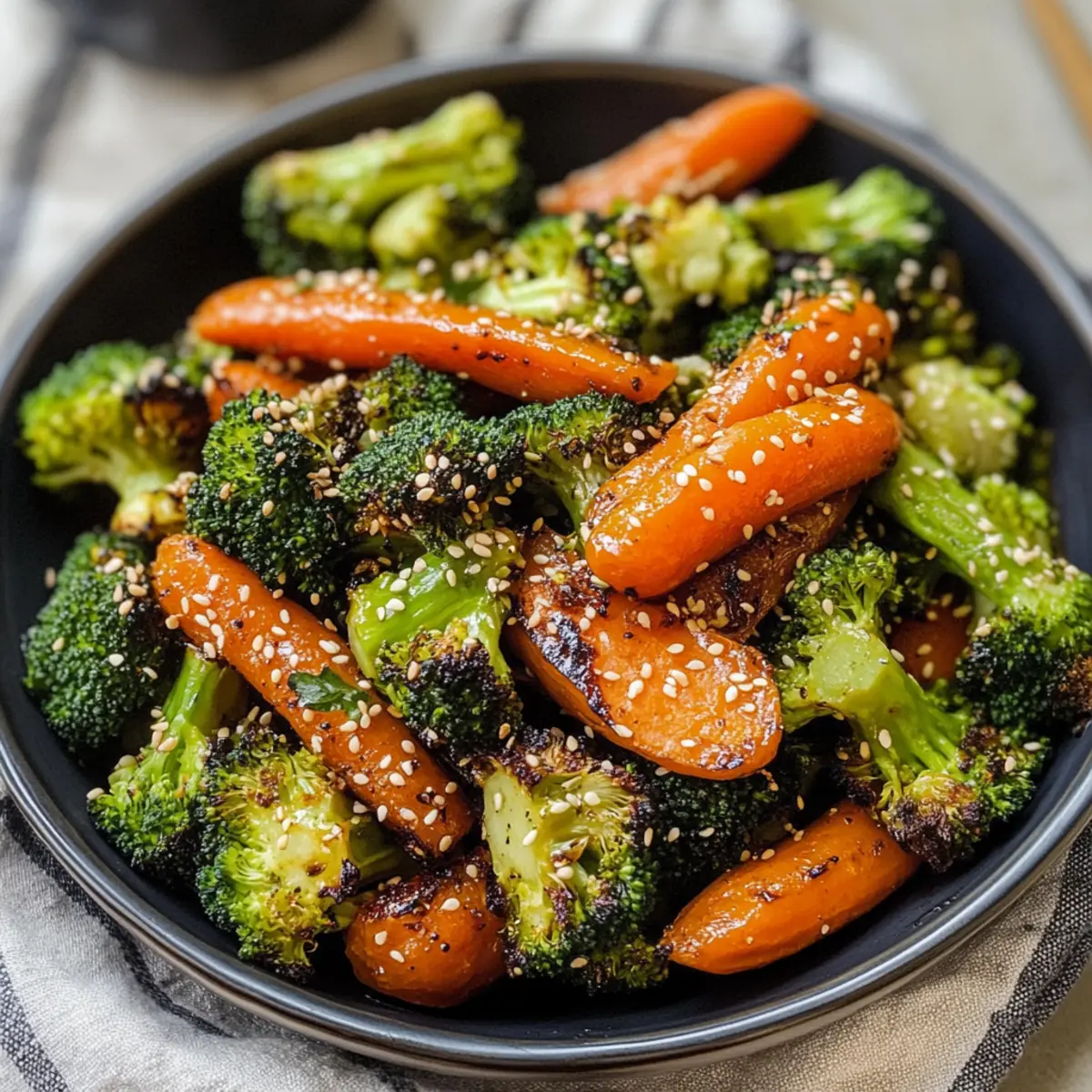 Gerösteter Brokkoli & Karotten mit asiatischen Aromen