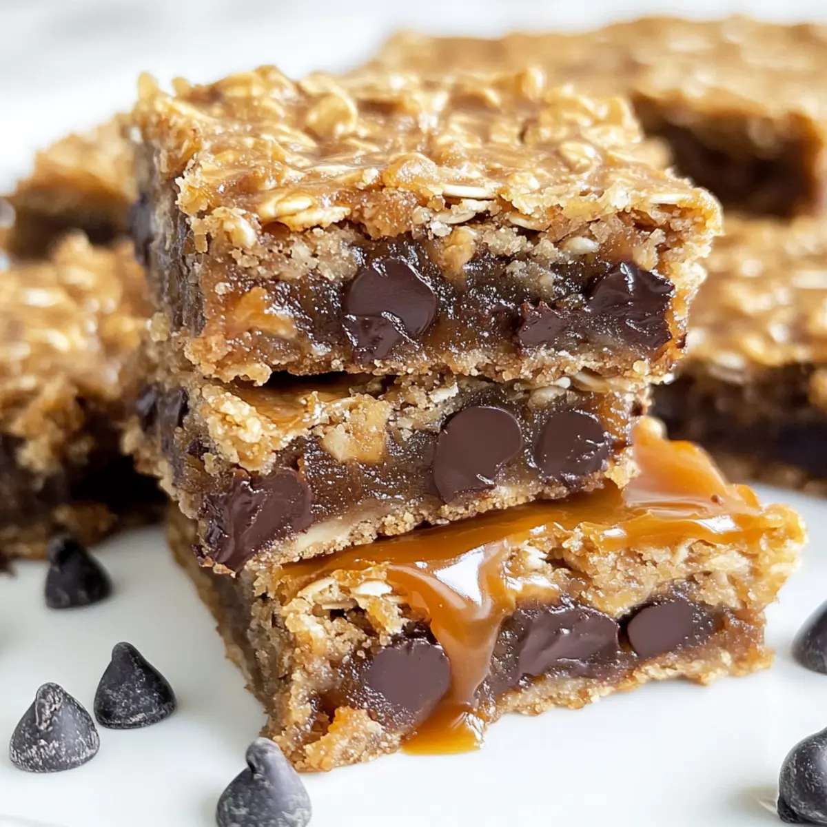 Salz-Karamell-Schokoladenstückchen-Haferkeks-Riegel