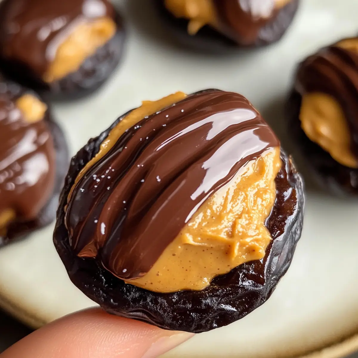 Zerschlagener Datensnickers mit Erdnussbutter