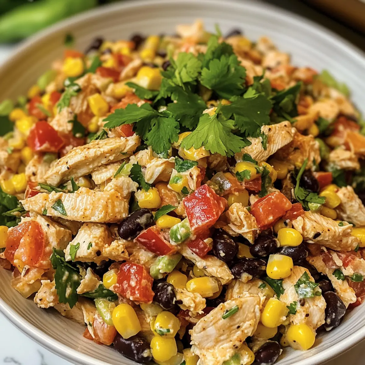 Südwestlicher Hühnchensalat mit Joghurtcreme