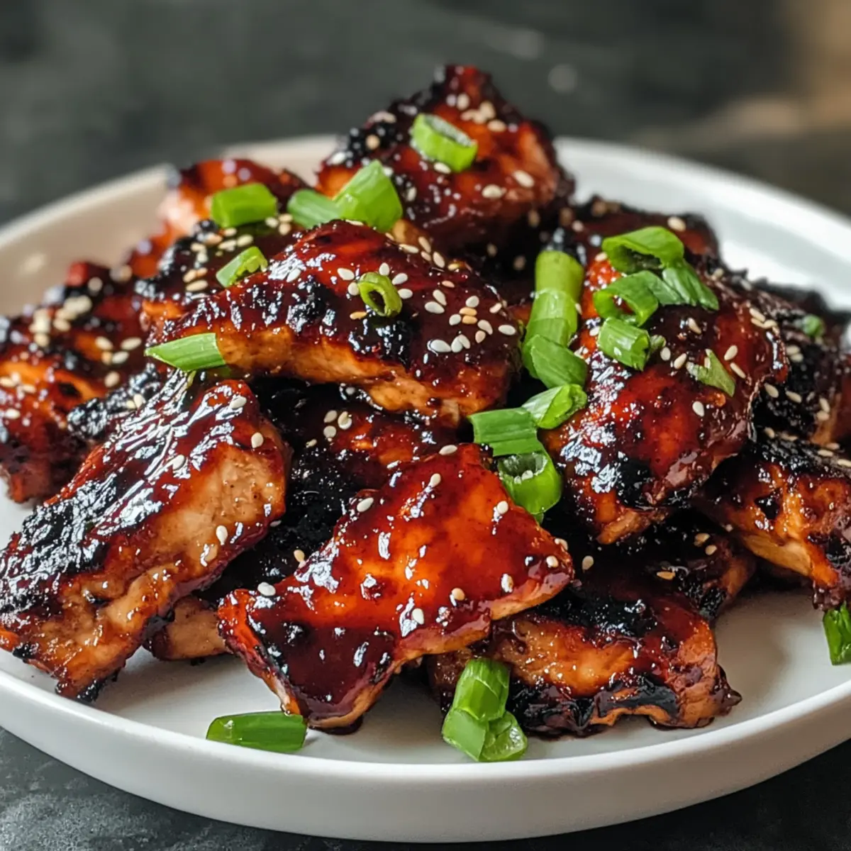 Süßes und klebriges chinesisches BBQ-Hähnchen Rezept