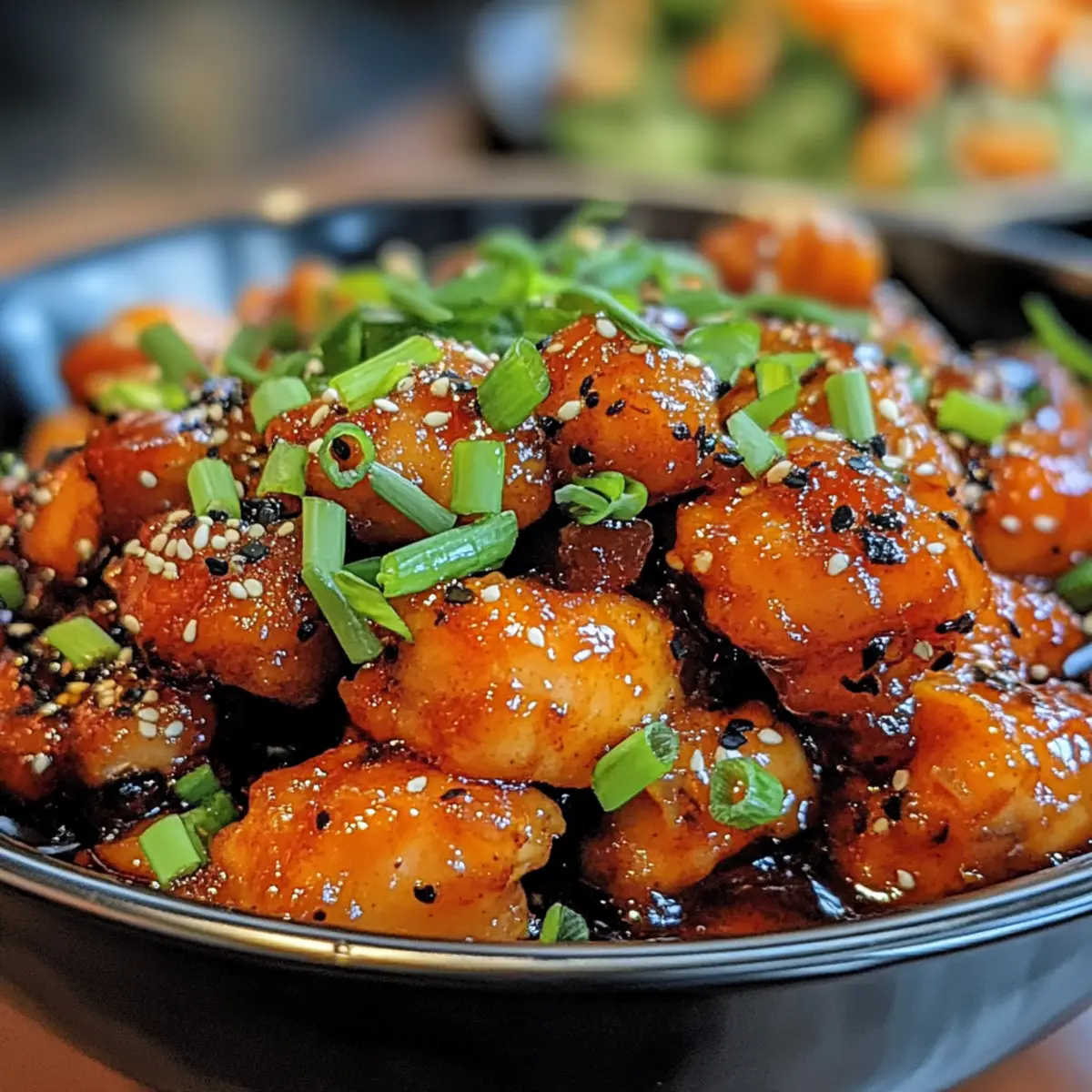 Thailändisches süßes Chili-Hühnchen perfekt zubereitet