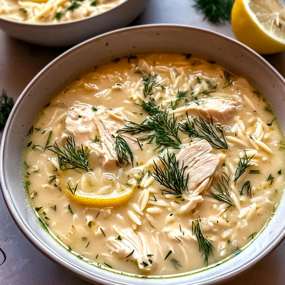 Leckere Avgolemono-Suppe mit Orzo für Gemütliche Abende