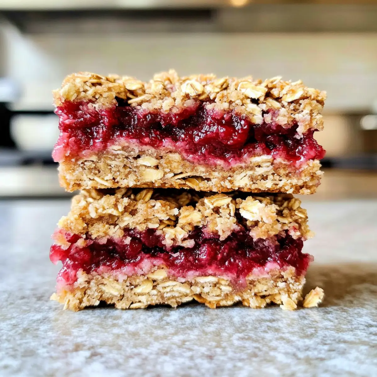 Beeren Hafer Riegel ohne raffinierten Zucker